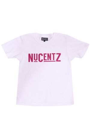 Glitter T-shirt white and Pink